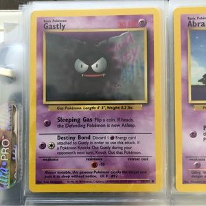 1990’s rare vintage Gastly Pokémon card 50/102